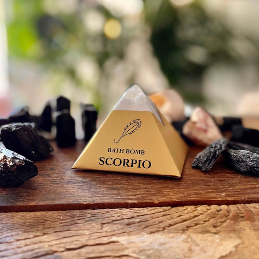 Dive into the enigmatic depths of our Scorpio Bath Bomb, featuring the captivating essence of Sage. Crafted with organic essential oils, this bath bomb offers a transformative experience, evoking mystery and introspection. Surrender to the luxurious blend as it surrounds you in a cloak of soothing fragrances, creating a space for self-reflection and rejuvenation. Embrace the profound energy of Scorpio and indulge in a bath ritual that awakens your senses and fosters a sense of renewal.