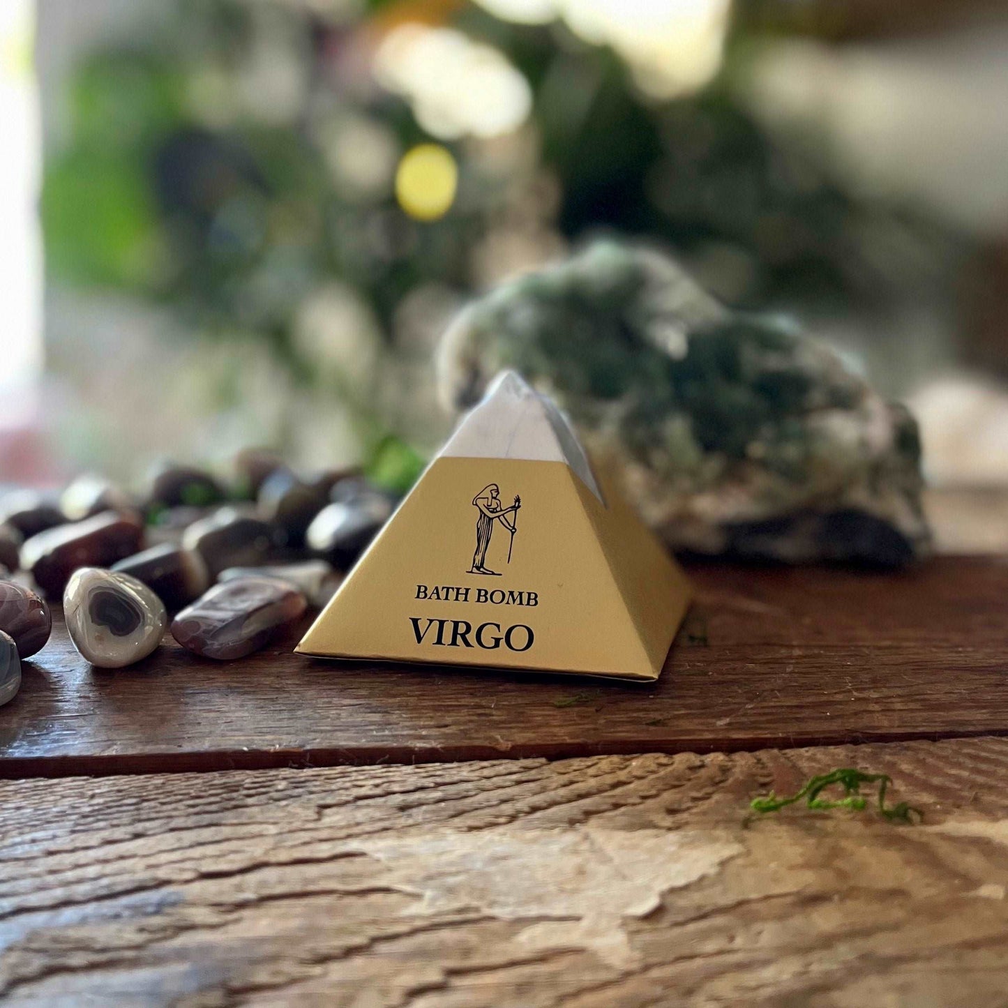Experience the pure essence of our Virgo Bath Bomb, featuring the harmonious blend of Copal and Patchouli organic essential oils. Immerse yourself in the grounding and balancing properties of this celestial creation, embracing a moment of serenity and self-care. Let the soothing aroma surround you, bringing a sense of calmness and rejuvenation. Elevate your bathing ritual with the natural goodness of this bath bomb, perfectly curated for the discerning Virgo spirit.